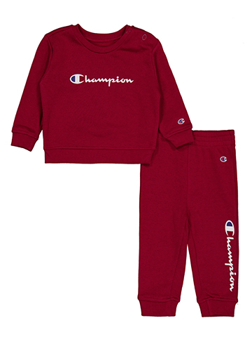 Champion Baby Boys' Crew Fleece Sweatshirt and Jogger Set - CookiesKids.com