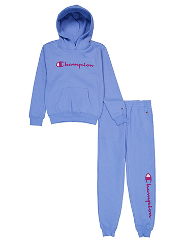 Champion Girls' Pull-On Hoodie and Joggers Tracksuit Set - CookiesKids.com