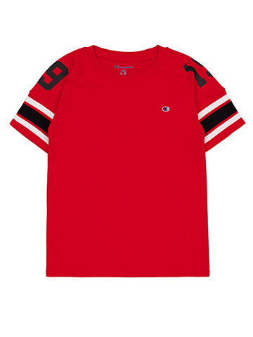 Champion Boys' Striped Football Short Sleeve T-Shirt - CookiesKids.com