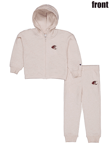 Champion Girls' Leopard Print Logo Hoodie and Jogger Set - CookiesKids.com