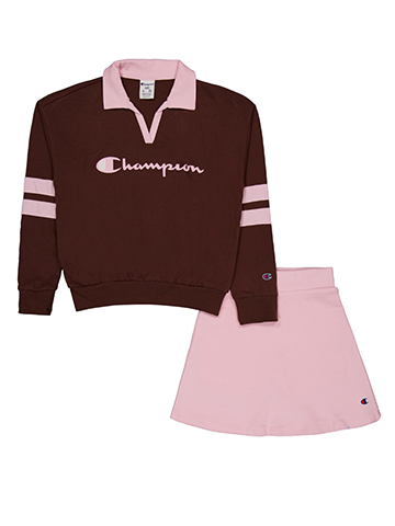 Champion Girls' Polo Sweatshirt and Skort Set - CookiesKids.com