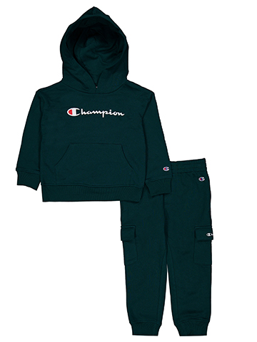 Champion Boys' Signature Logo Hoodie and Cargo Jogger Set - CookiesKids.com