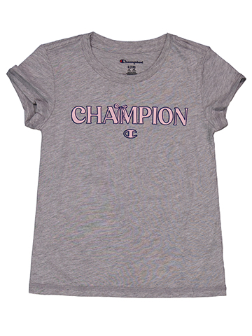 Champion Girls' Ribbon Logo T-Shirt - CookiesKids.com