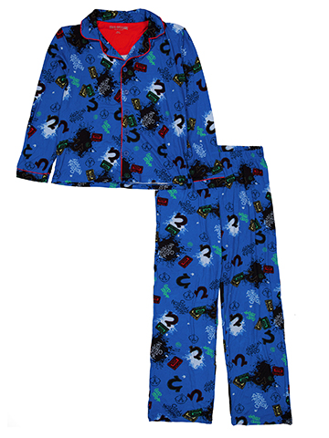 True Religion Boys' Graffiti Print Pajama Jacket Set - CookiesKids.com