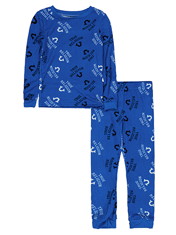 True Religion Boys' Long-Sleeve Logo Print Pajama Set - CookiesKids.com