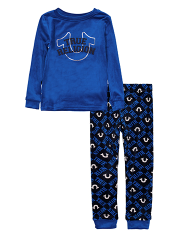 True Religion Boys' 2-Piece Long Sleeve Horseshoe Logo Pajama Set - CookiesKids.com