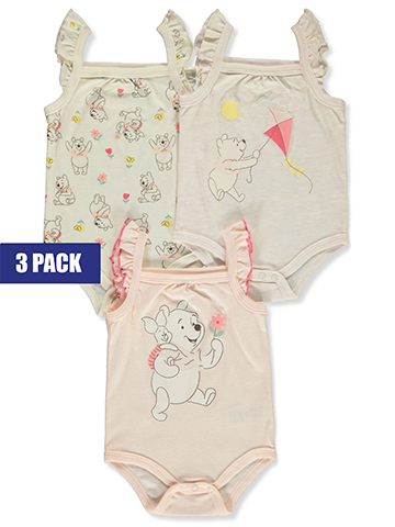 Disney Minnie Mouse Baby Girls' 3-Pack Bodysuits - CookiesKids.com