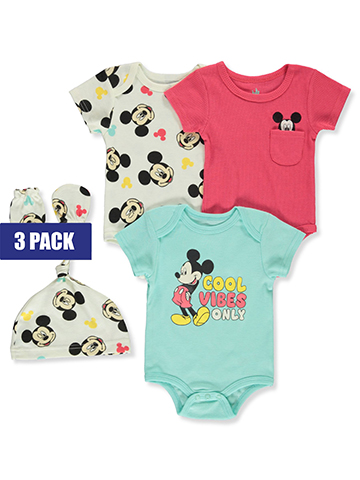 Disney Mickey Mouse Baby Boys' 3-Pack Bodysuits - CookiesKids.com