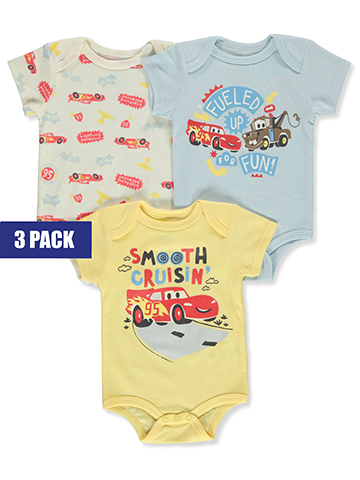 Disney Cars Baby Boys' 3-Pack Bodysuits - CookiesKids.com