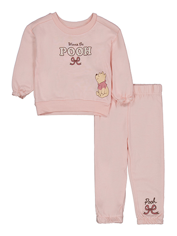 Disney Winnie the Pooh Baby Girls' Ribbon Sweatshirt and Joggers Set - CookiesKids.com