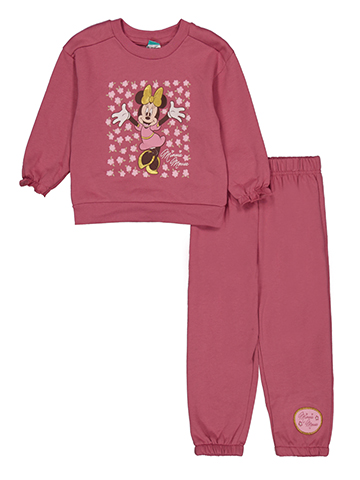 Disney Minnie Mouse Baby Girls' Floral Print Sweatshirt and Joggers Set - CookiesKids.com