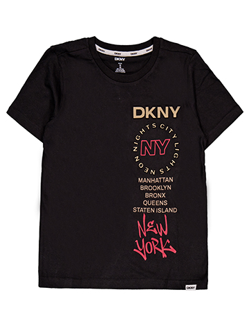 DKNY Boys' Short Sleeve NYC Boroughs Graphic T-Shirt - CookiesKids.com