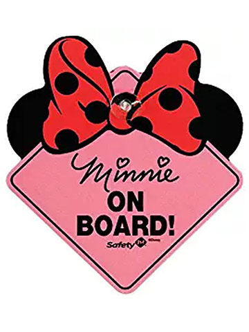 Disney Minnie Mouse Baby On Board Auto Vehicle Window Sign - CookiesKids.com