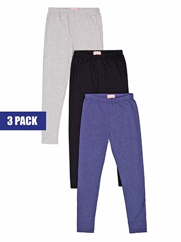 Freestyle Revolution Girls' 3-Pack Stretch Leggings - CookiesKids.com