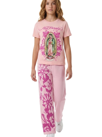 Ed Hardy Girls' Flower Saint Jogger Outfit - CookiesKids.com
