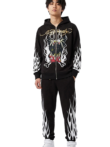 Ed Hardy Boys' Flame Skull Graphic Jogger Set - CookiesKids.com
