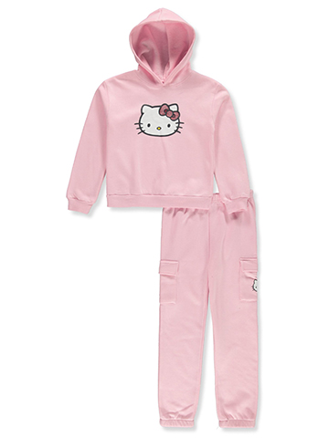 Hello Kitty Girls' 2-Piece Joggers Set Outfit - CookiesKids.com