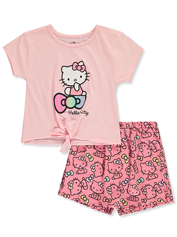 Hello Kitty Girls' 2-Piece Scooter Skirt Set Outfit - CookiesKids.com