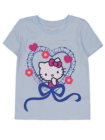 Hello Kitty Girls' Short Sleeve Floral Embroidery Graphic T-Shirt - CookiesKids.com