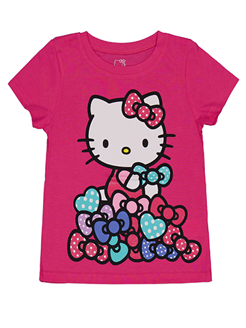 Hello Kitty Girls' Short Sleeve Bow Themed Graphic T-Shirt - CookiesKids.com