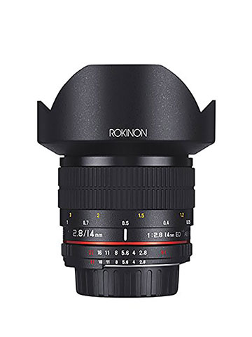 Rokinon 14mm f/2.8 IF ED UMC Ultra Wide Angle Fixed Lens w/ Built-in AE Chip for Nikon - CookiesKids.com