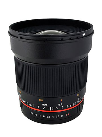 Rokinon 16M-E 16mm f/2.0 Aspherical Wide Fixed Angle Lens for Sony E-Mount - CookiesKids.com