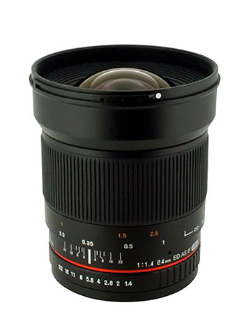 Rokinon 24mm F/1.4 Aspherical Wide Angle Lens for Nikon with Automatic AE Chip for Auto Aperture, Au - CookiesKids.com