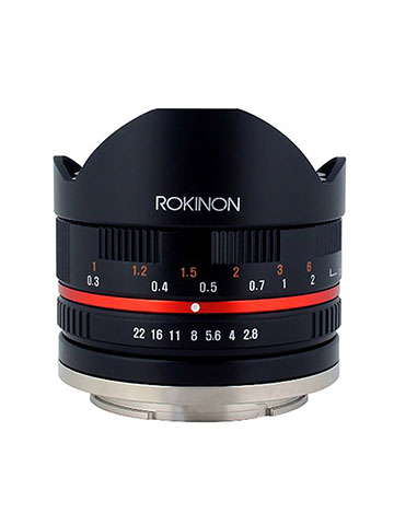 Rokinon 8mm F2.8 UMC Fisheye II (Black) Lens for Fuji X Mount Digital Cameras (RK8MBK28-FX) - CookiesKids.com
