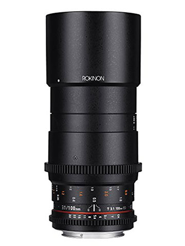Rokinon Cine DS 100mm T3.1 ED UMC Full Frame Telephoto Macro Cine Lens for Canon EF Digital SLR Came - CookiesKids.com
