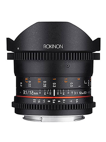 Rokinon Cine DS 12mm T3.1 Ultra Wide Cine Fisheye Lens for Sony E Mount Interchangeable Lens Cameras - CookiesKids.com