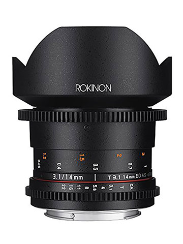 Rokinon Cine DS DS14M-C 14mm T3.1 ED AS IF UMC Full Frame Cine Wide Angle Lens for Canon EF - CookiesKids.com