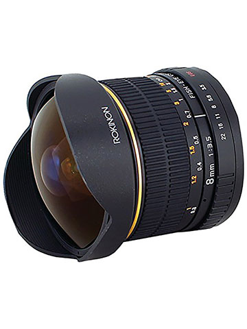 Rokinon FE8M-C 8mm F3.5 Fisheye Fixed Lens for Canon - Black - CookiesKids.com