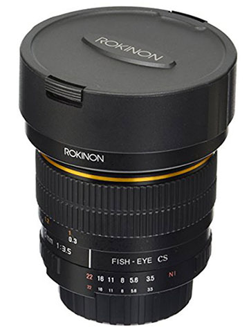 Rokinon FE8M-N 8mm F3.5 Fisheye Fixed Lens for Nikon (Black) - CookiesKids.com