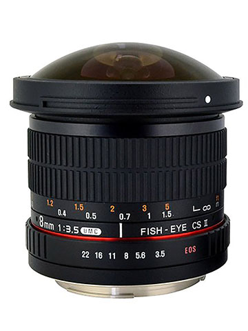Rokinon HD HD8M-P 8mm f/3.5 HD Fisheye Lens with Removable Hood for Pentax - CookiesKids.com