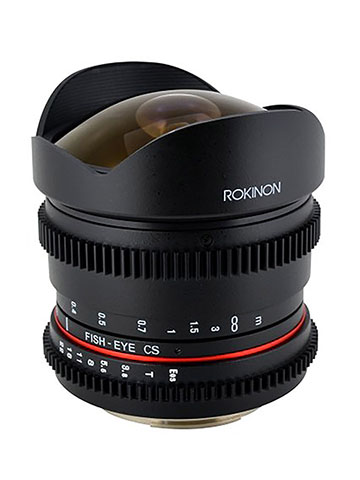 Rokinon RK8MV-NEX 8mm t/3.8 Cine Fisheye Lens for Sony E-mount (NEX) Video DSLR with De-Clicked Aper - CookiesKids.com