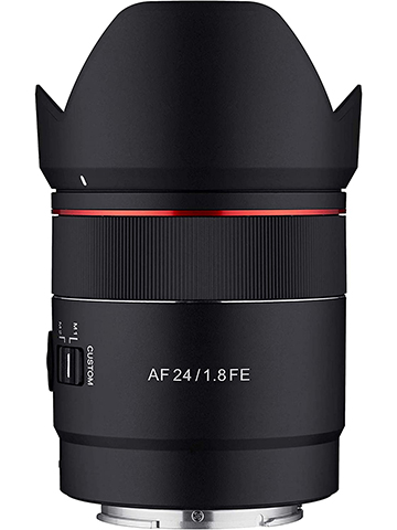 Samyang 24mm F1.8 AF Compact Full Frame Wide Angle for Sony E, Black (SYIO2418-E) - CookiesKids.com