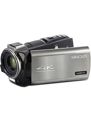 Minolta MN4K100Z 4K Ultra HD Camcorder w/10x Optical Zoom (Gunmetal) - CookiesKids.com
