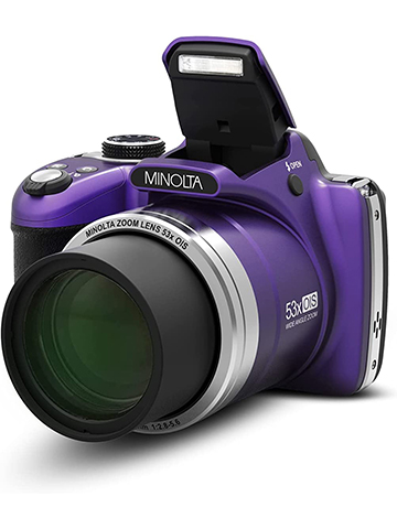 Minolta Pro Shot 16 Mega Pixel HD Digital Camera with 53x Optical Zoom, Full 1080p HD Video & 16GB S - CookiesKids.com
