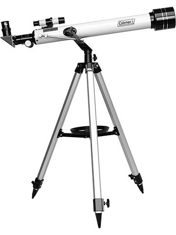 Coleman 700mm x 60mm Refractor Telescope (35x-525x) Kit with Heavy-Duty Carrying Case - Elegant Whit - CookiesKids.com