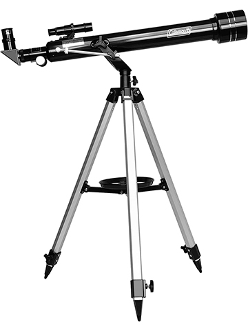 Coleman 700mm x 60mm Refractor Telescope (35x-525x) Kit with Heavy-Duty Carrying Case - Metallic Cha - CookiesKids.com