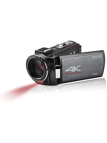 Minolta MN4K25NV 4K Ultra HD 30 MP Night Vision Camcorder (Black) - CookiesKids.com