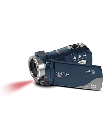 Minolta MN220NV 1080p Full HD 24MP Night Vision Camcorder with WiFi w/32GB Memory Card (Blue) - CookiesKids.com