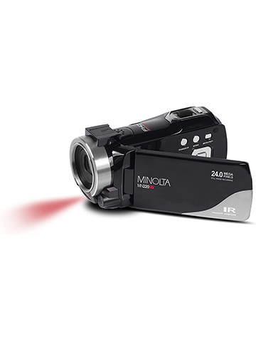 Minolta MN220NV 1080p Full HD 24MP Night Vision Camcorder with WiFi w/32GB Memory Card (Black) - CookiesKids.com
