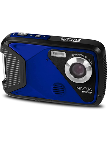 Minolta MN30WP 21 MP / 1080P HD Waterproof Digital Camera (Blue) - CookiesKids.com