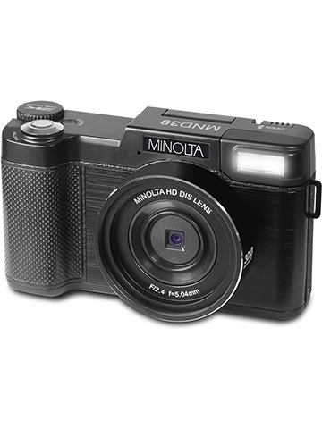 Minolta MND30 30 MP / 2.7K Ultra HD Digital Camera (Black) - CookiesKids.com
