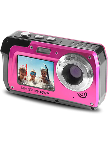 Minolta 48 MP Dual Screen Waterproof Digital Camera MN40WP - CookiesKids.com