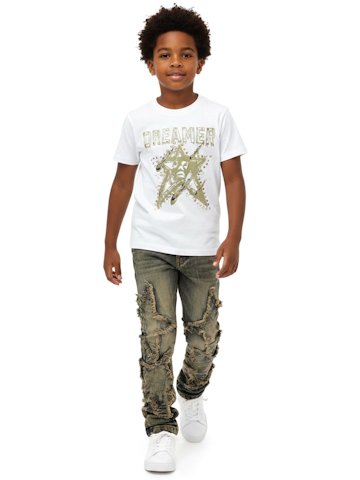 FWRD Boys' White Dreamer Jeans Outfit - CookiesKids.com