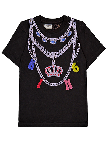 FWRD Boys' King Charm and Chain Rhinestone Accent Graphic T-Shirt - CookiesKids.com