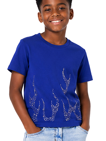 FWRD Boys' Studded Flame Decal Graphic T-Shirt - CookiesKids.com