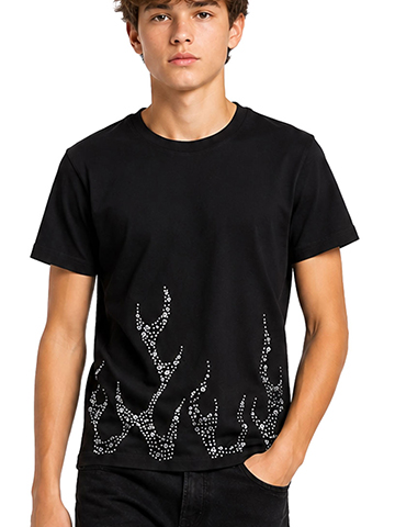 FWRD Boys' Studded Flame Decal Graphic T-Shirt - CookiesKids.com